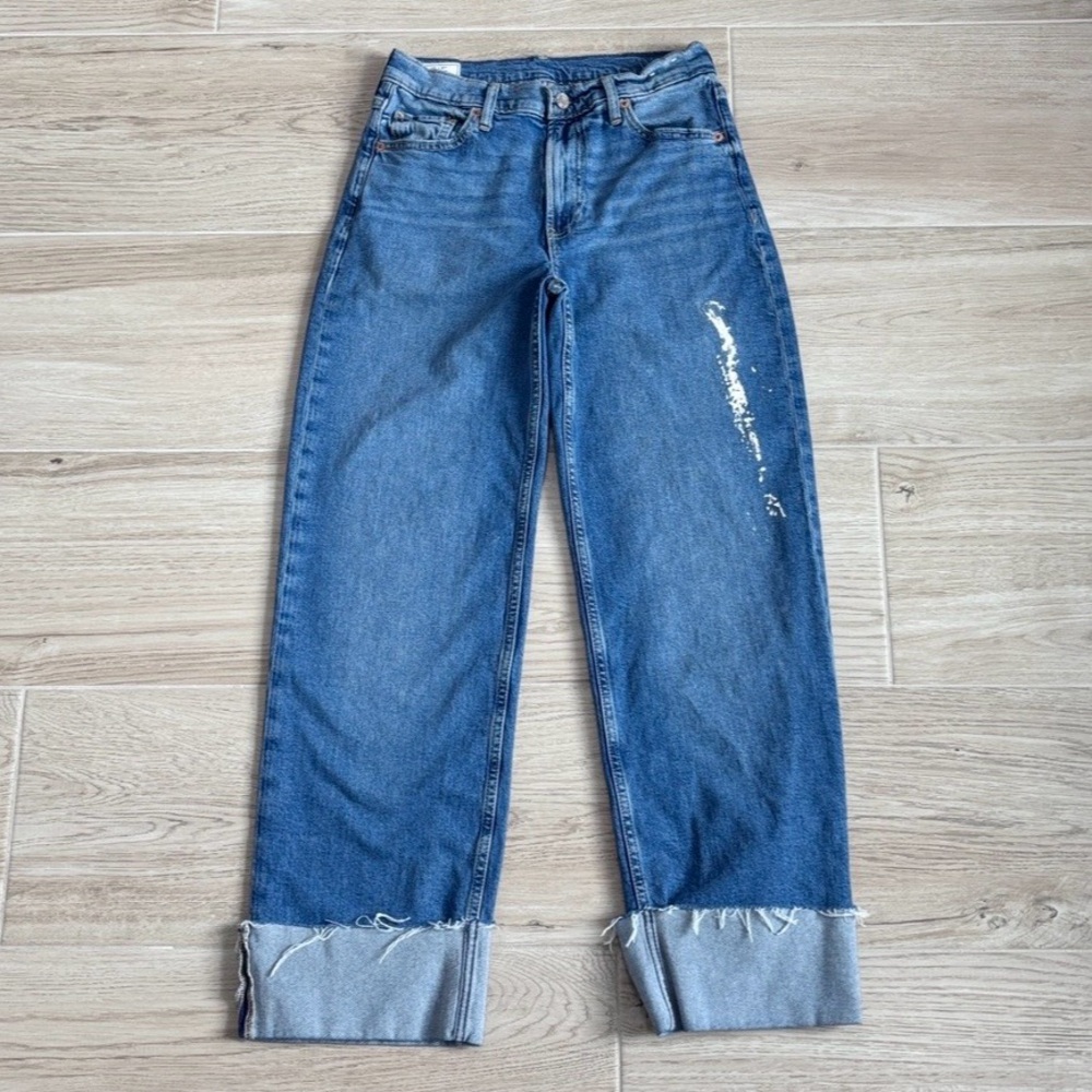 GAP ‘90s Loose Mid Rise Blue Denim Jeans Size 0, 25 Waist